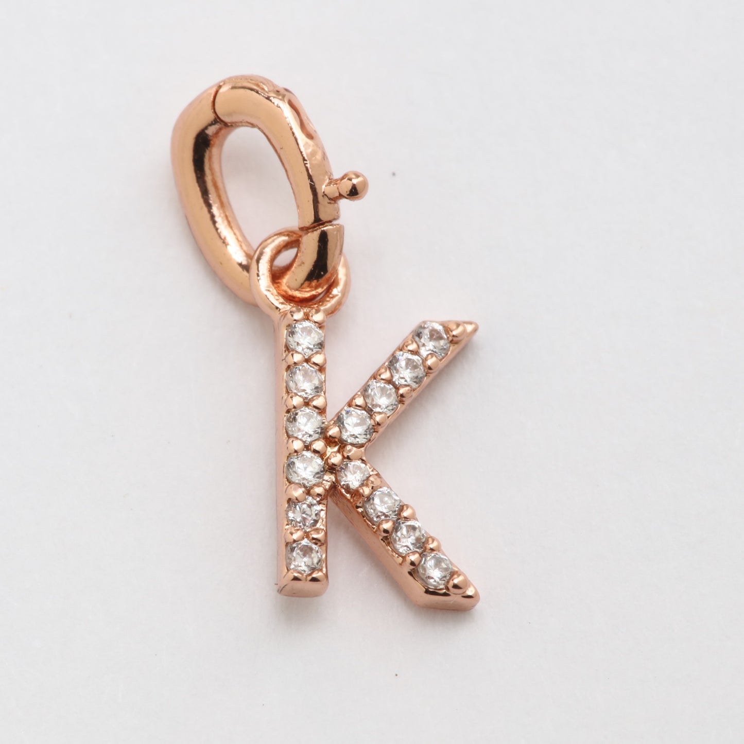 CZ Alphabet “K” Charm