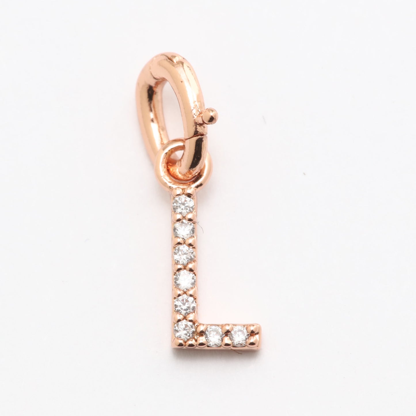 CZ Alphabet “L” Charm