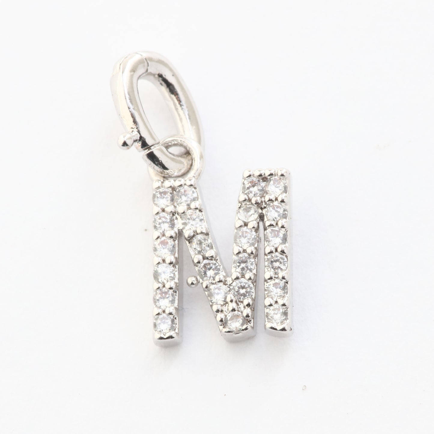 CZ Alphabet “M” Charm