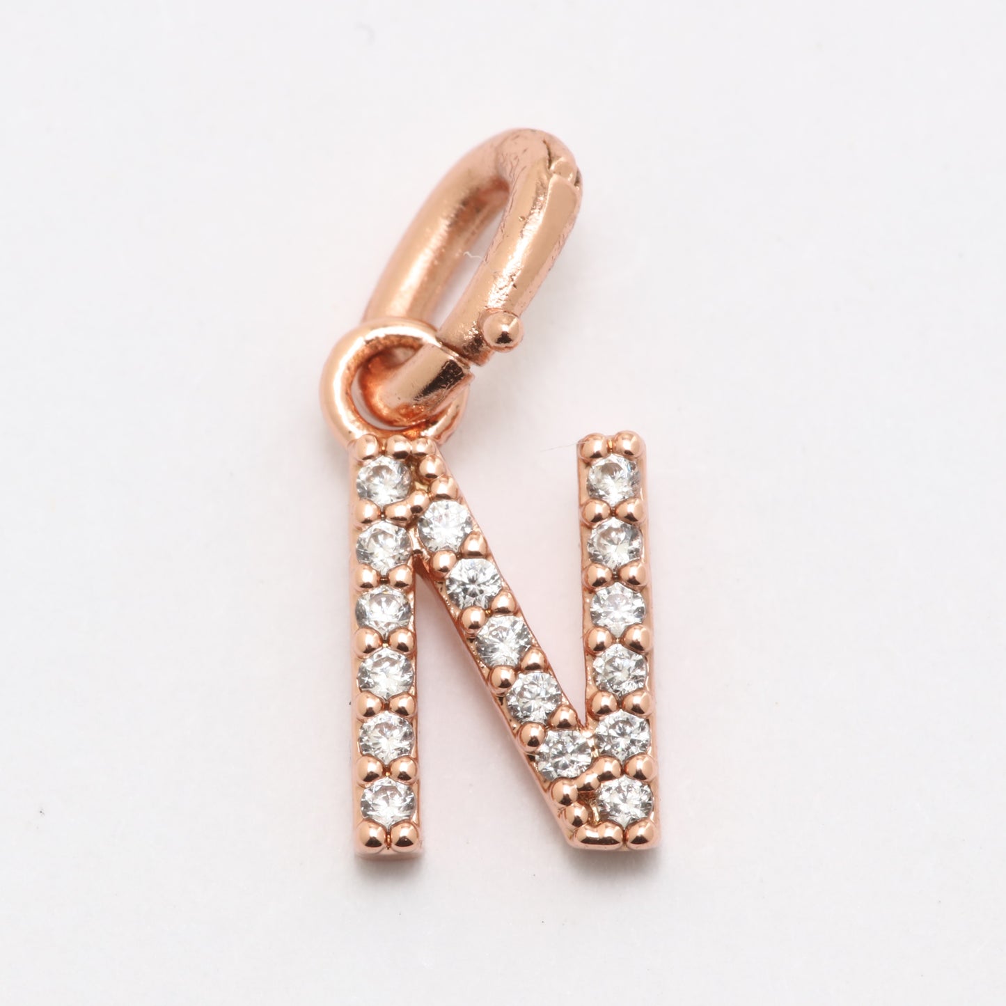 CZ Alphabet “N” Charm
