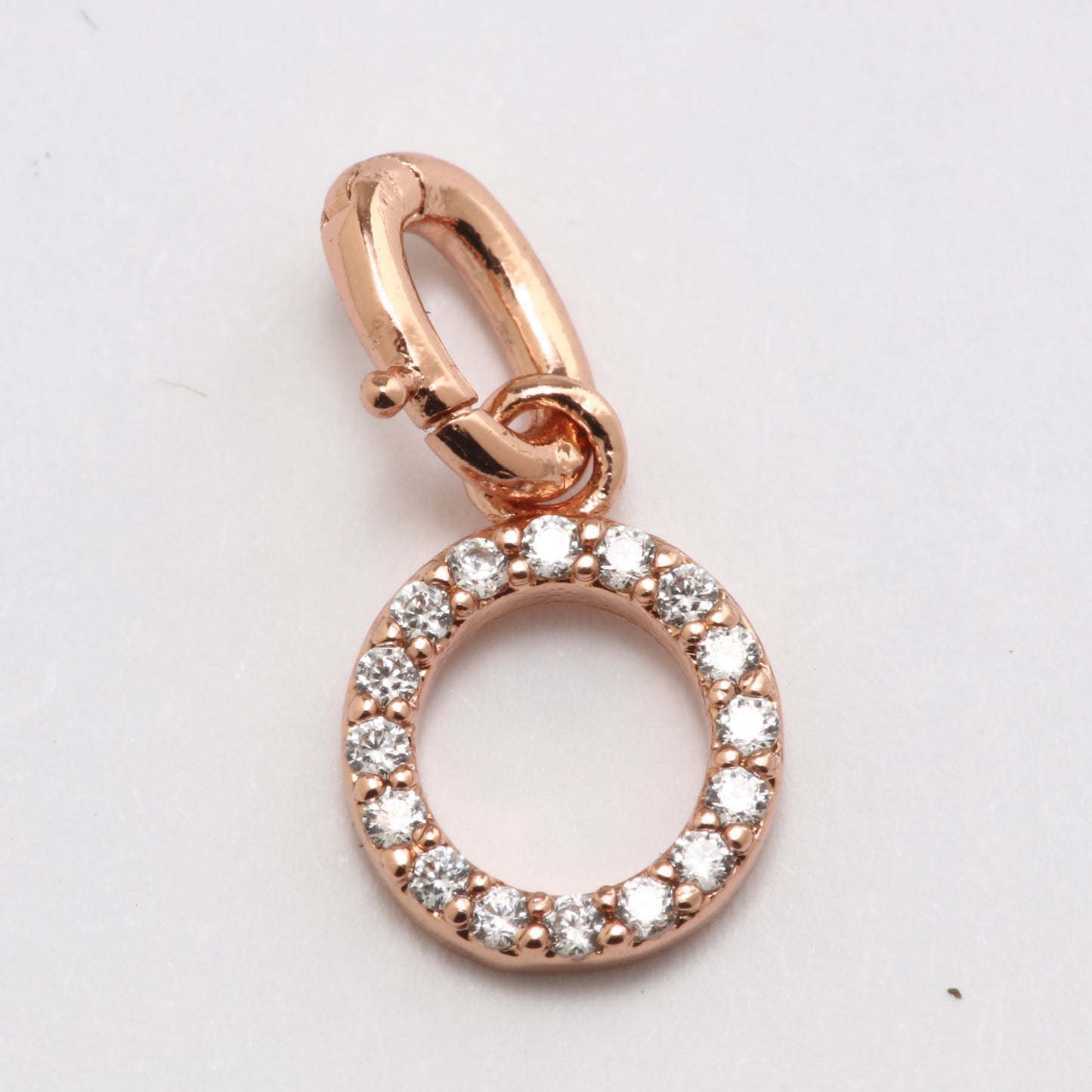 CZ Alphabet “O” Charm