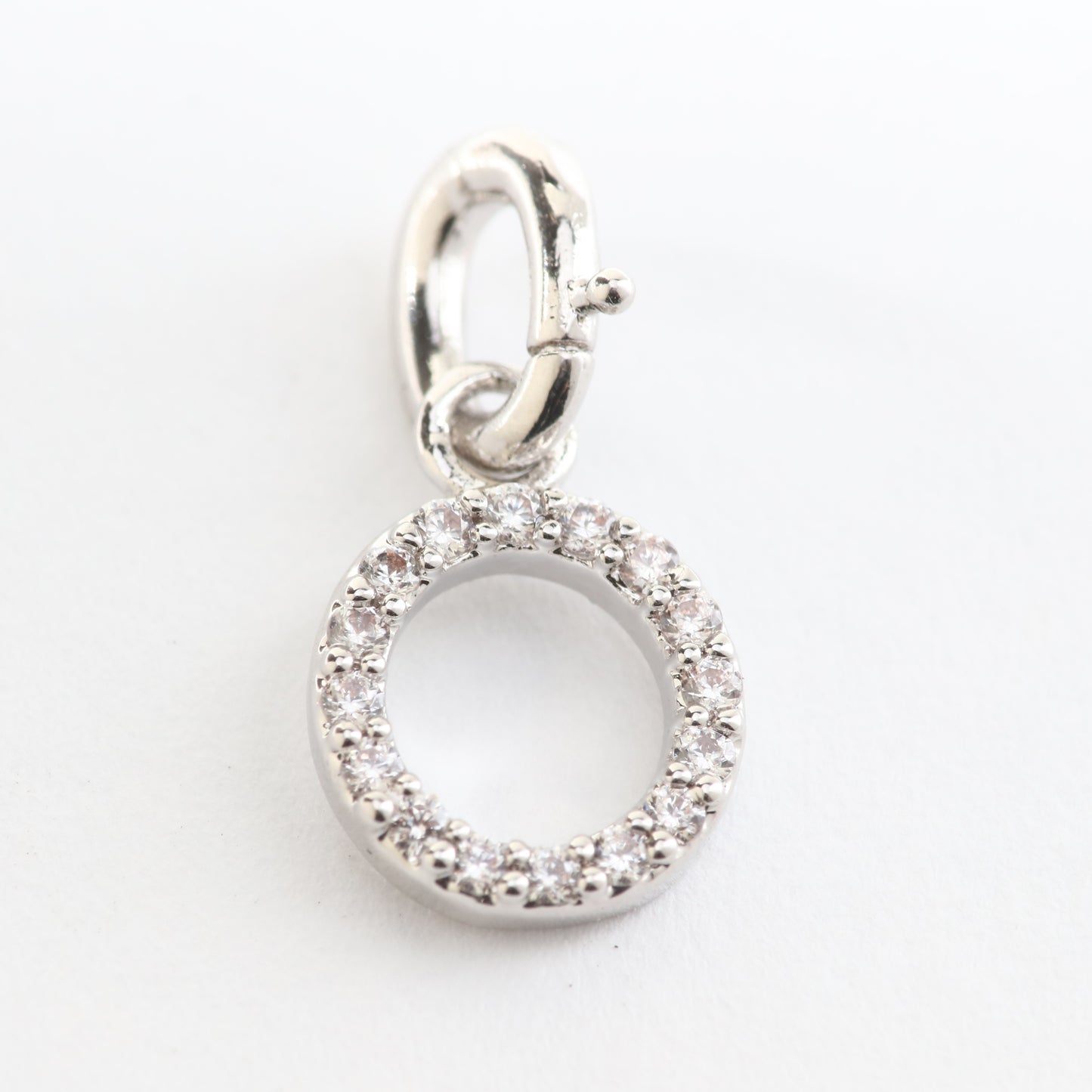 CZ Alphabet “O” Charm