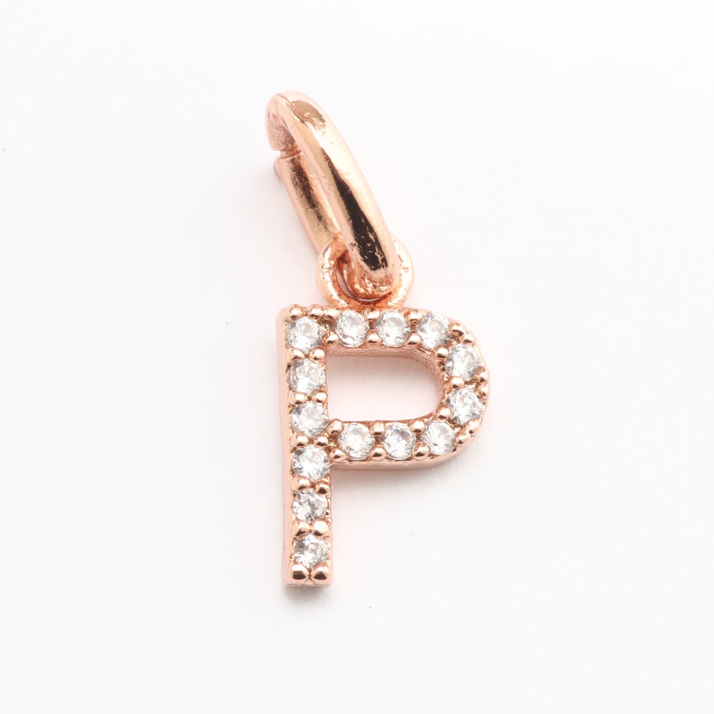 CZ Alphabet “P” Charm