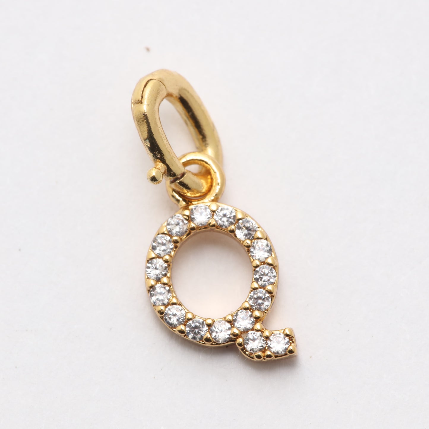 CZ Alphabet “Q” Charm