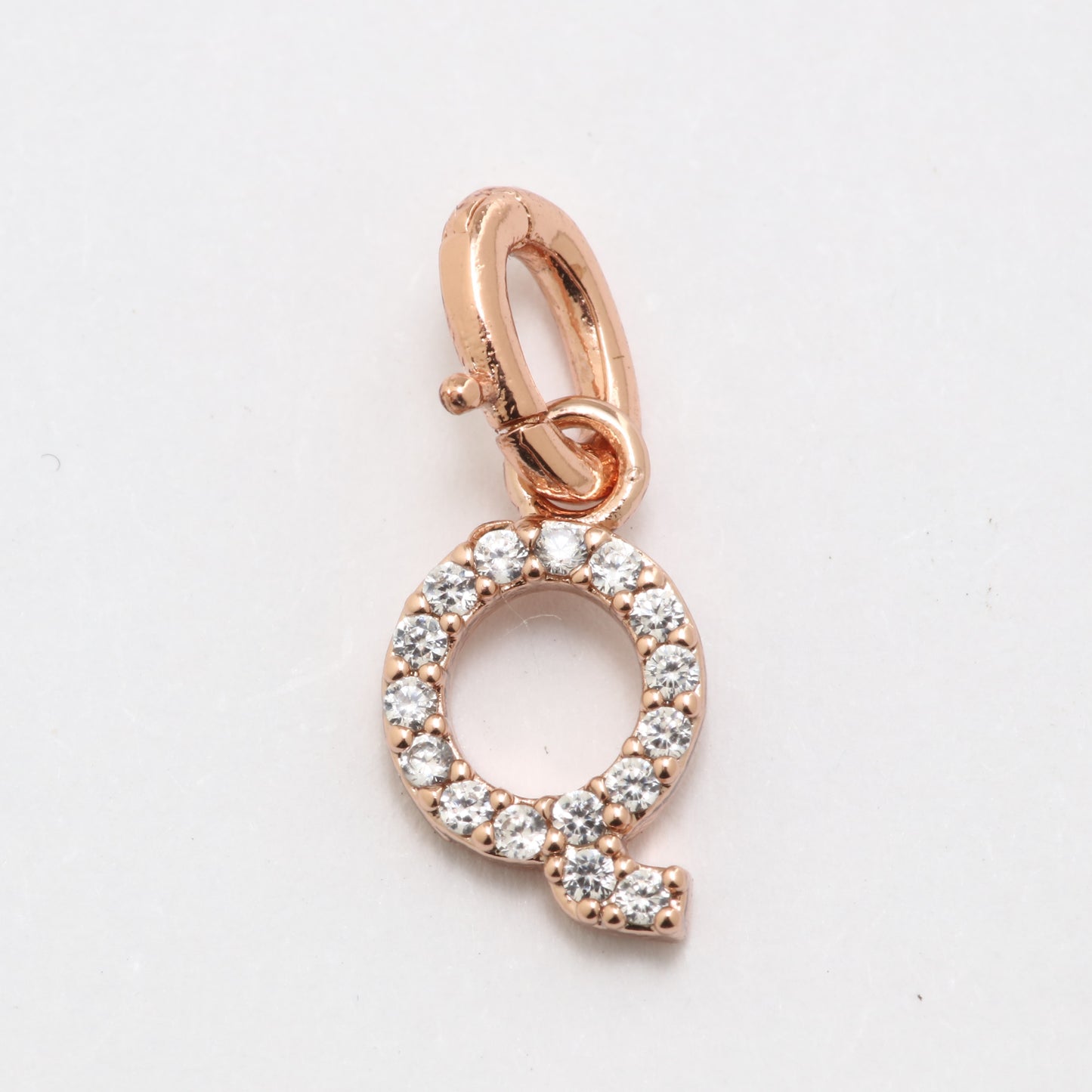 CZ Alphabet “Q” Charm