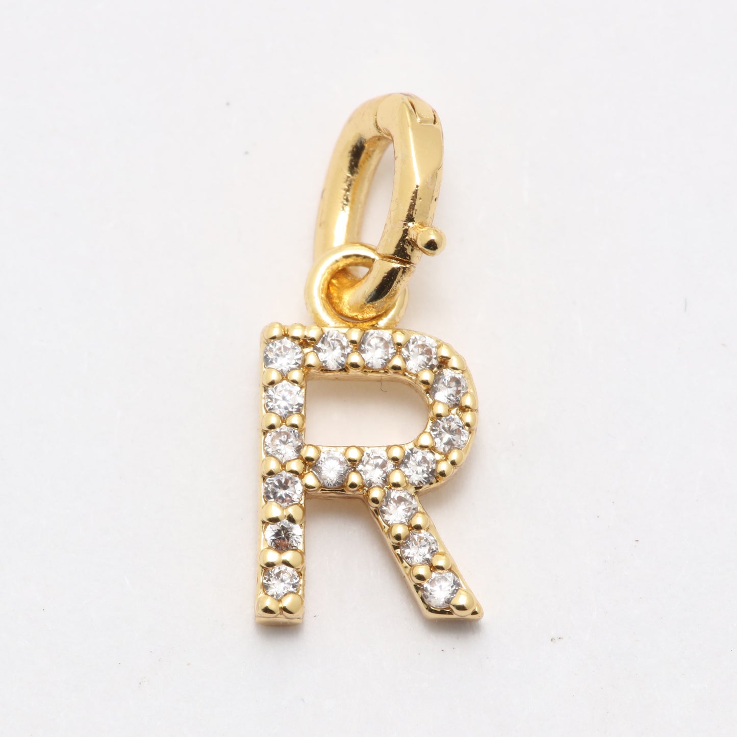 CZ Alphabet “R” Charm