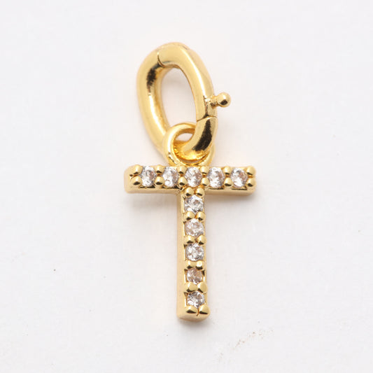 CZ Alphabet “T” Charm