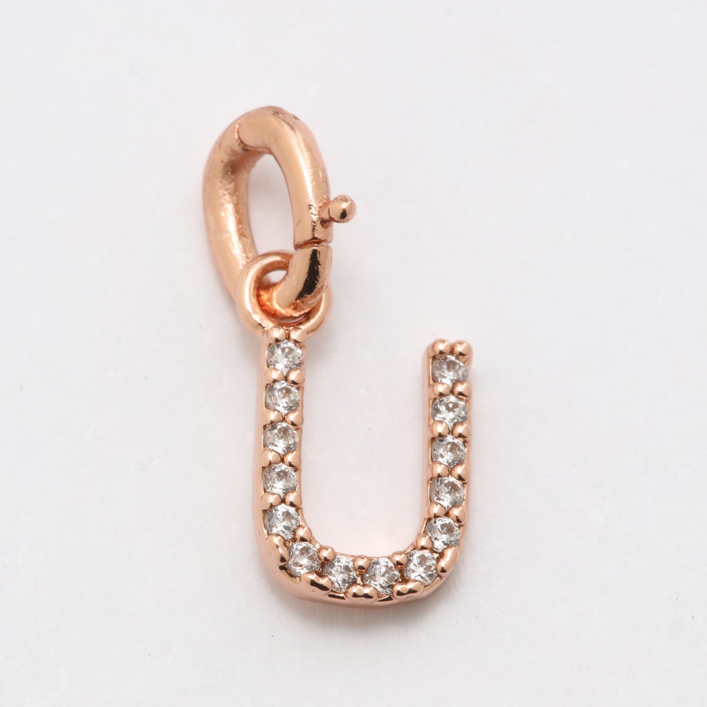 CZ Alphabet “U” Charm