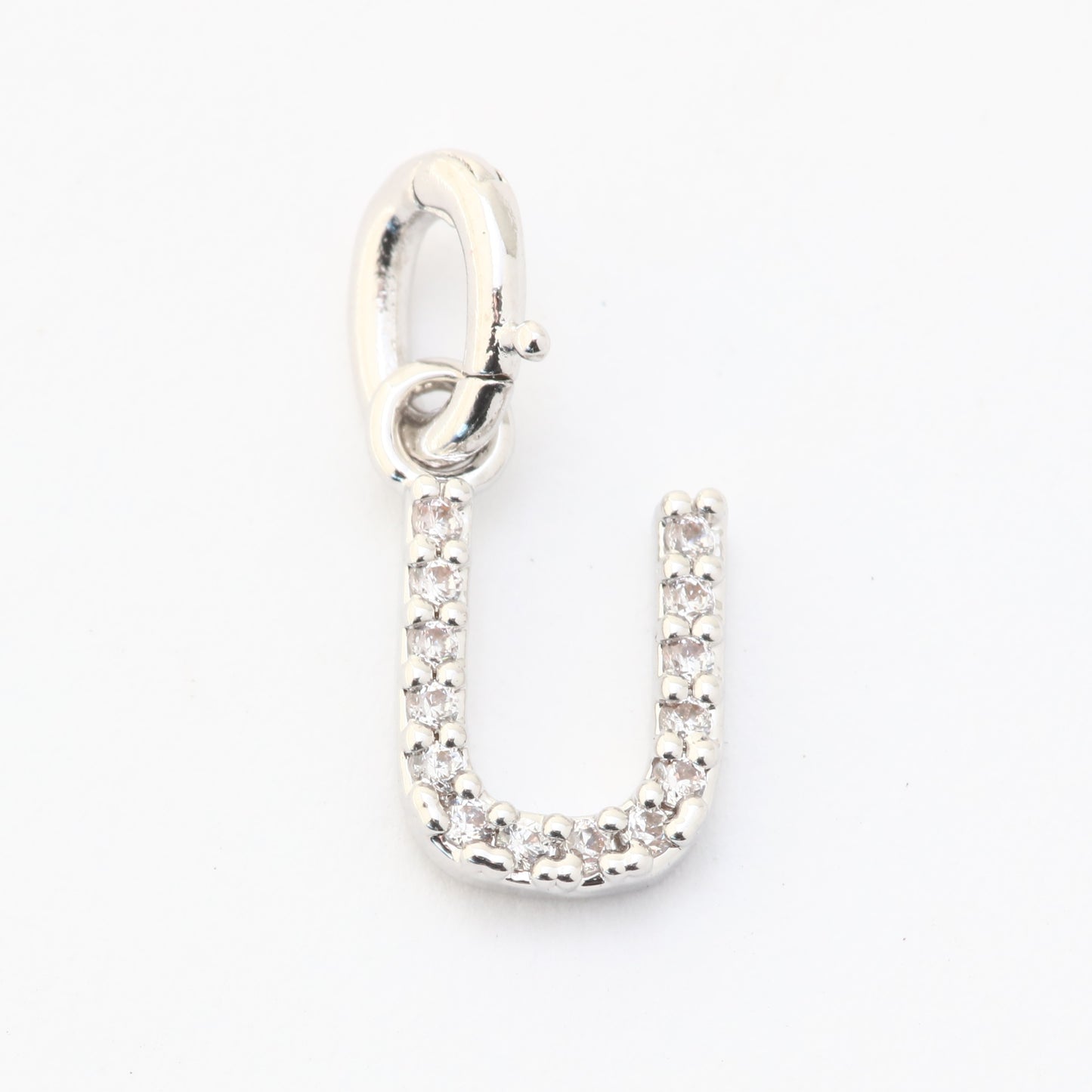 CZ Alphabet “U” Charm