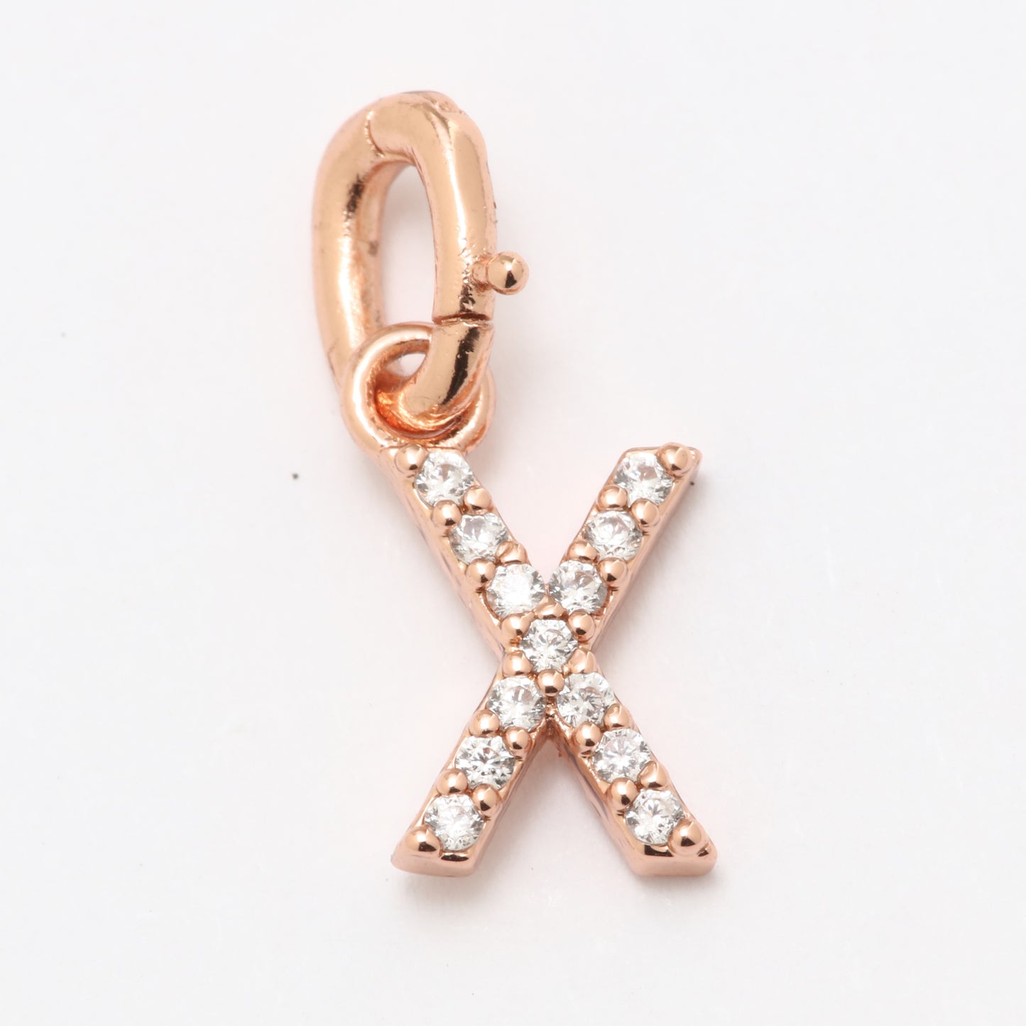 CZ Alphabet “X” Charm