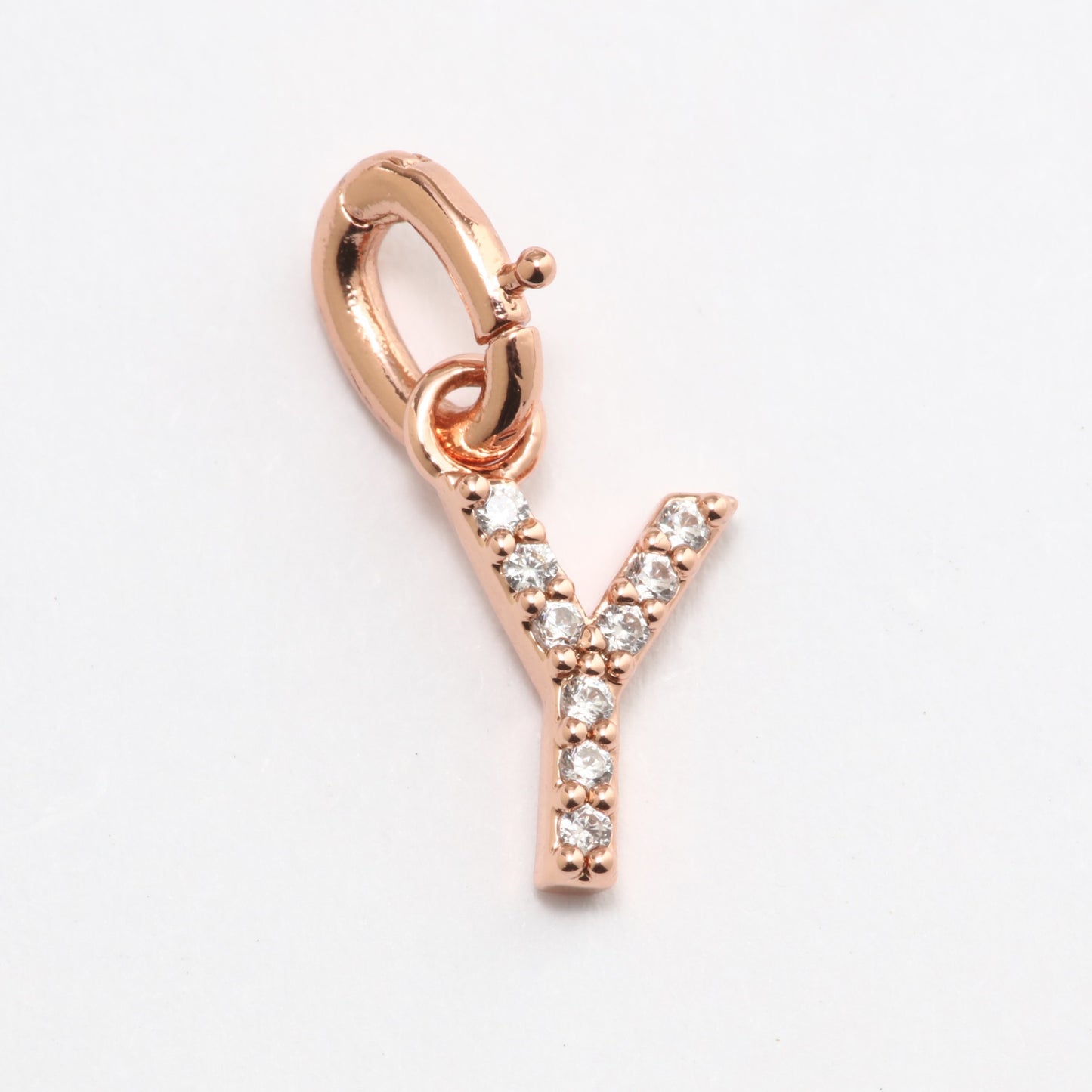 CZ Alphabet “Y” Charm