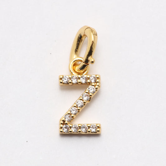 CZ Alphabet “Z” Charm